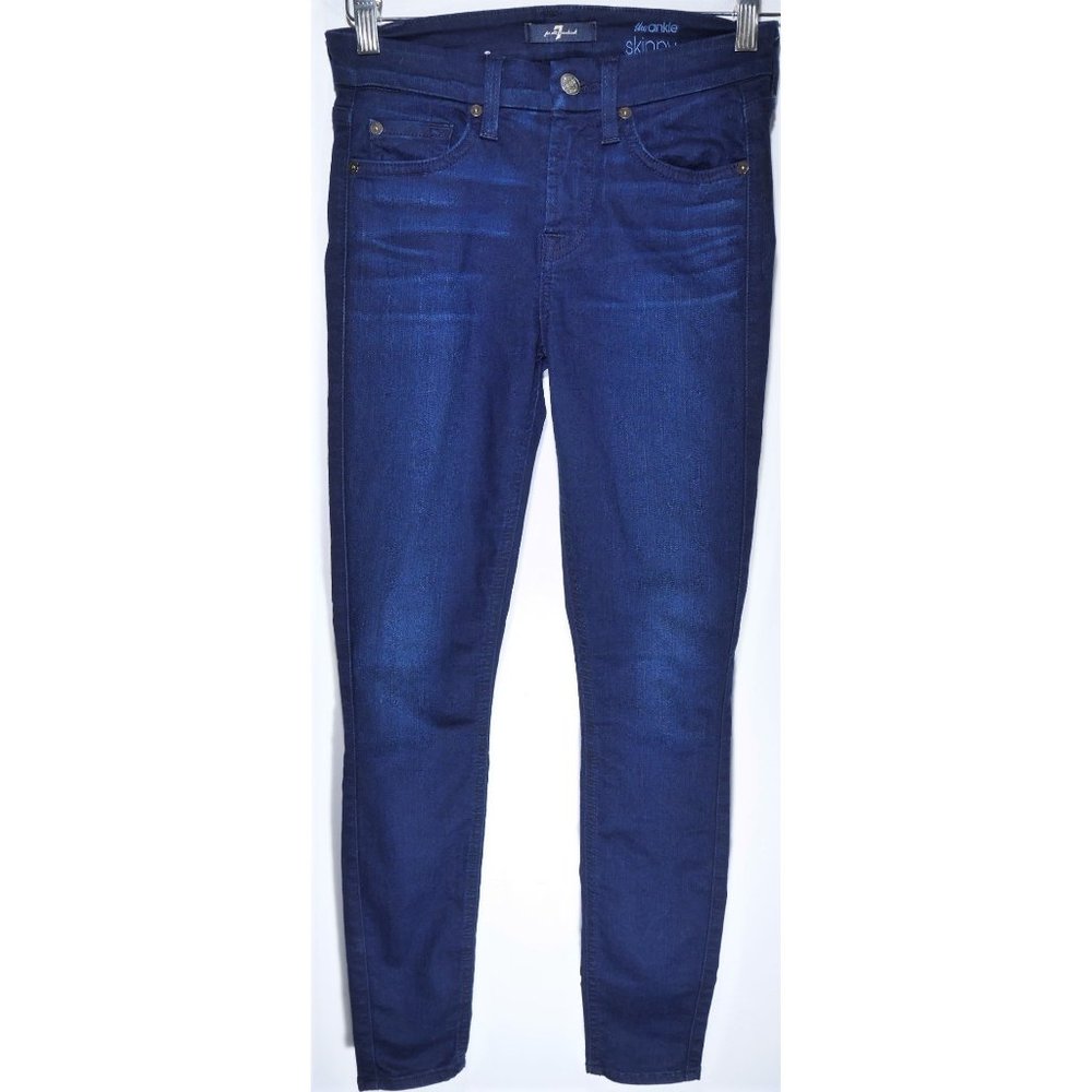 7 For All Mankind Second Skin Illusion Dark Blue